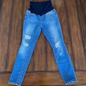Gap Maternity True Skinny Jeans Distressed 26